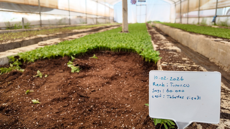 BÜYÜKŞEHİR SERALARINDA 400 BİN YAZLIK ÇİÇEK ÜRETİLİYOR