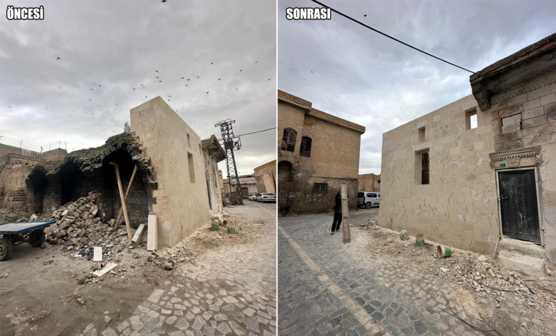 ŞANLIURFA’DA DEPREM SONRASI TARİHİ SOKAKLAR YENİLENİYOR