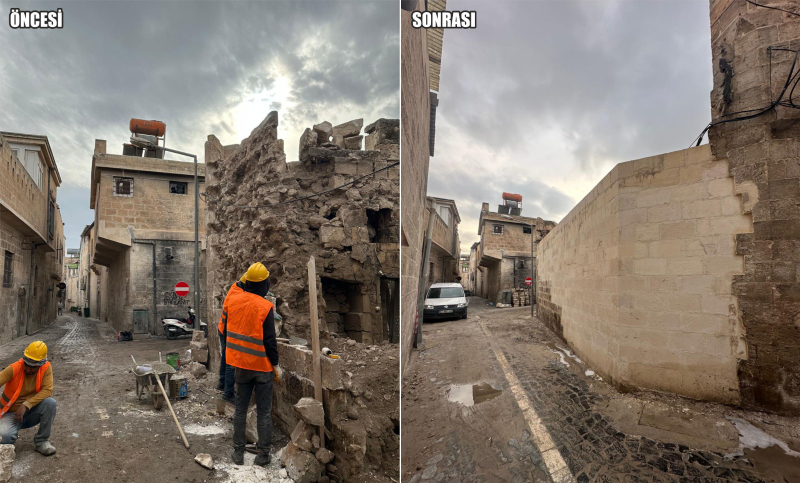 ŞANLIURFA’DA DEPREM SONRASI TARİHİ SOKAKLAR YENİLENİYOR