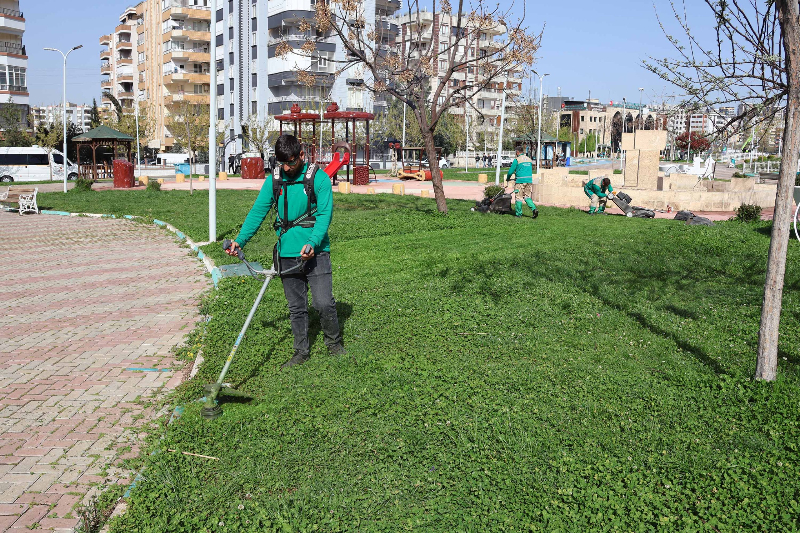 HALİLİYE BELEDİYESİ’NDEN PARK VE YEŞİL ALANLARDA BAKIM SEFERBERLİĞİ
