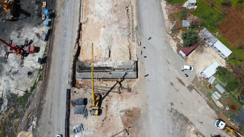 EVREN SANAYİ SİTESİ’NDE KATLI KÖPRÜLÜ KAVŞAK PROJESİ HIZLA İLERLİYOR