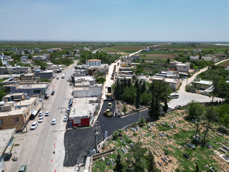 BÜYÜKŞEHİR, KISAS-YARDIMCI YOLUNDA ASFALT SERİMİNE BAŞLADI