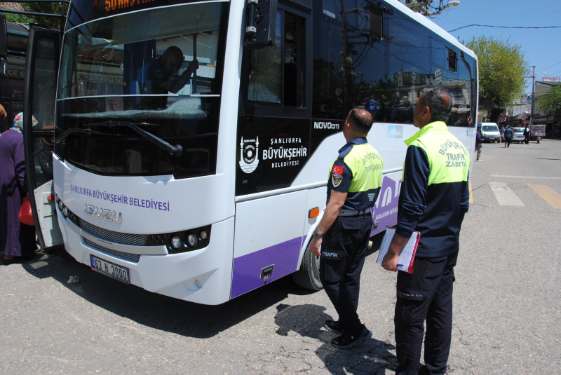 ŞANLIURFA’DA TOPLU TAŞIMA ARAÇLARI MERCEK ALTINDA