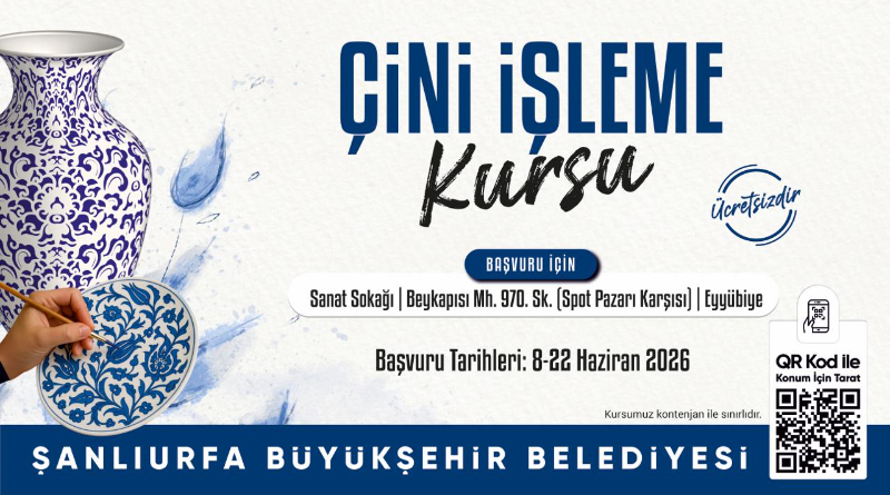 ŞANLIURFA BÜYÜKŞEHİR BELEDİYESİ KÜLTÜR KURSLARI İÇİN BAŞVURULAR BAŞLADI