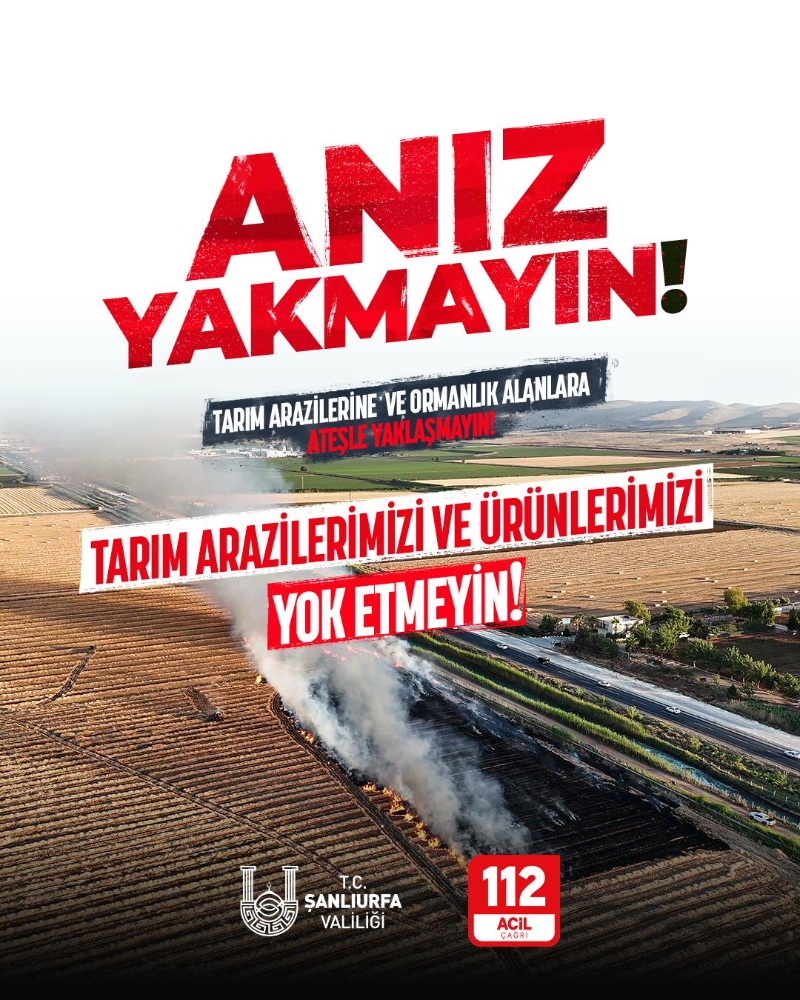 VALİ ŞILDAK’TAN ANIZ YANGINLARINA KARŞI SEFERBERLİK