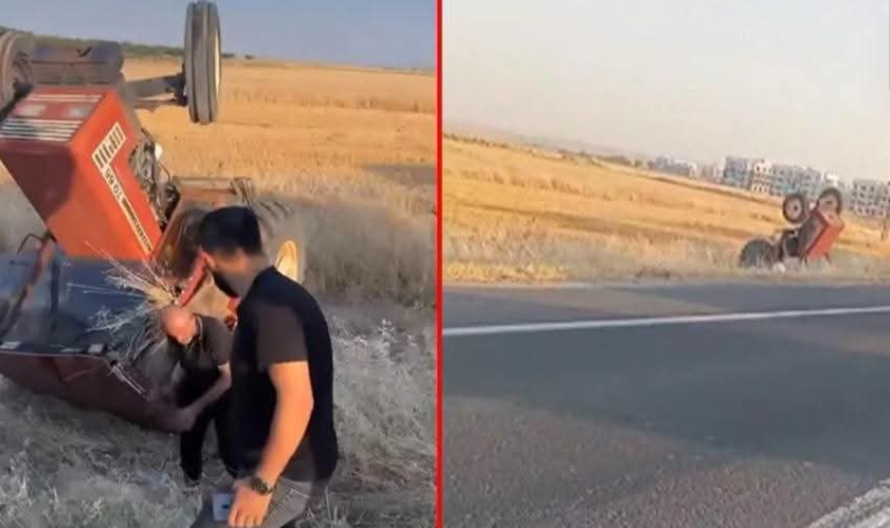 Suruç’ta Traktör Şarampole Devrildi: 1 Ağır Yaralı