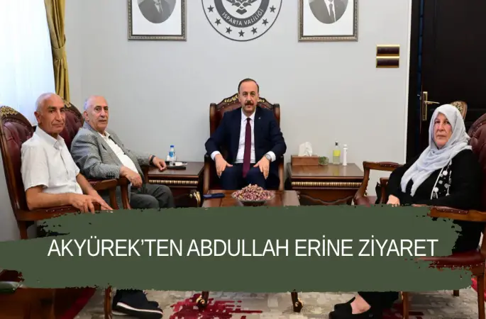Eski Milletvekili Mehmet Akyürek’ten Vali Abdullah Erin’e Ziyaret