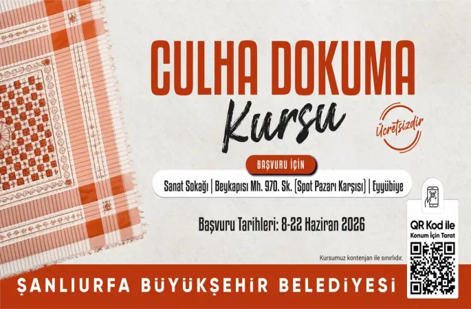 ŞANLIURFA BÜYÜKŞEHİR BELEDİYESİ KÜLTÜR KURSLARI İÇİN BAŞVURULAR BAŞLADI
