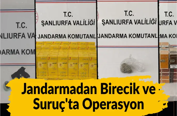 Şanlıurfa Jandarmasından Birecik ve Suruç'ta Operasyon: Çok Sayıda Kaçak Ürün Ele Geçirildi