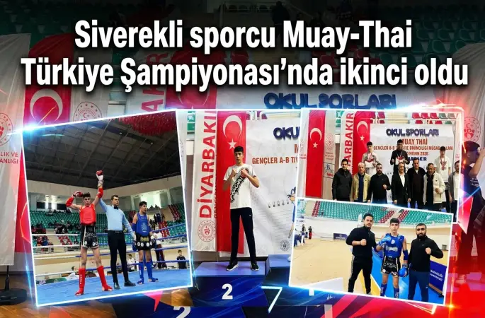 Siverekli sporcu Muay-Thai Türkiye Şampiyonası'nda ikinci oldu