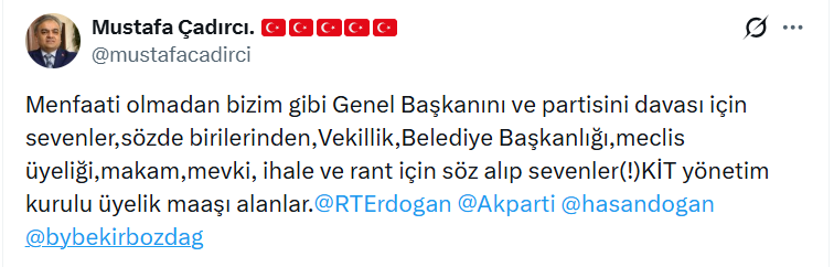 ÇADIRCI’DAN SERT ‘MENFAAT’ VE ‘KİT MAAŞI’ GÖNDERMESİ: KULİSLER HAREKETLENDİ! - 1