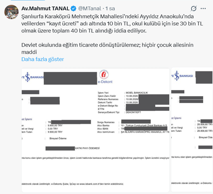 Mahmut Tanal’dan Tepki: Milli Eğitim’e Çağrıda Bulundu - 1