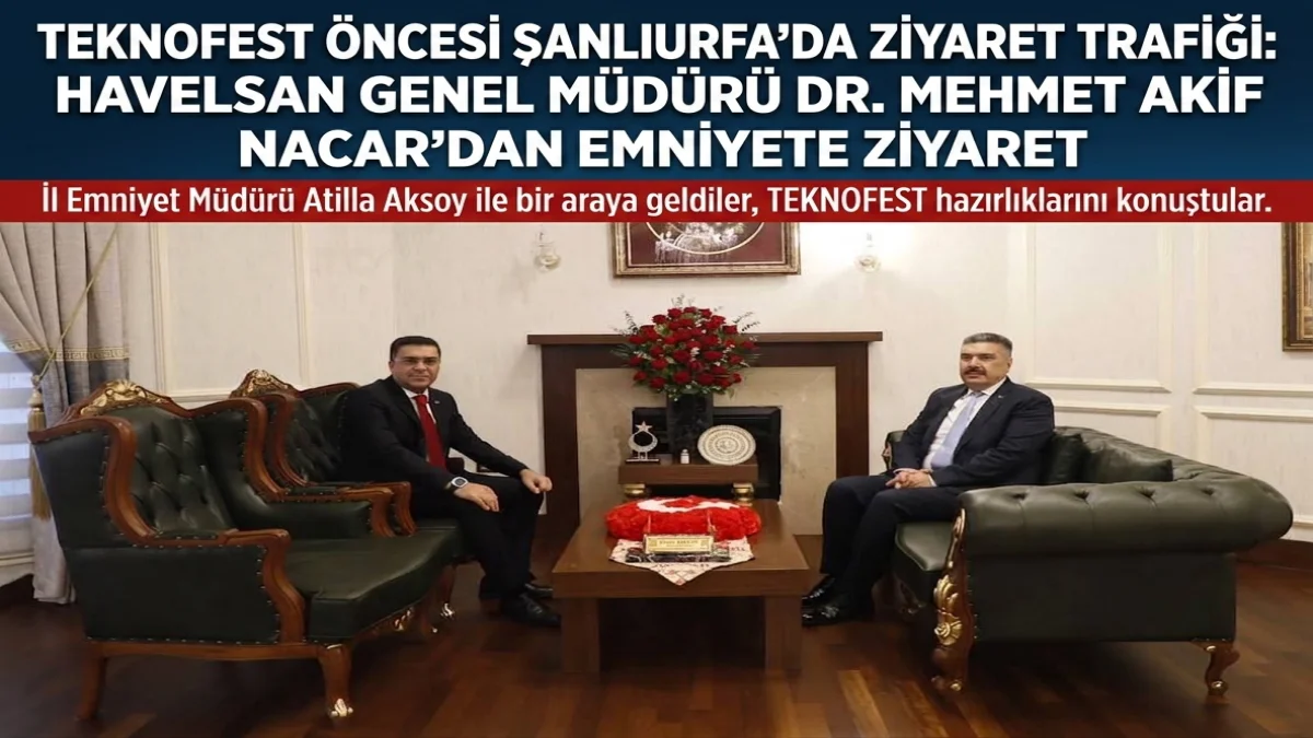 TEKNOFEST Öncesi Şanlıurfa’da Ziyaret Trafiği: HAVELSAN Genel Müdürü Dr. Mehmet Akif Nacar’dan Emniyete Ziyaret