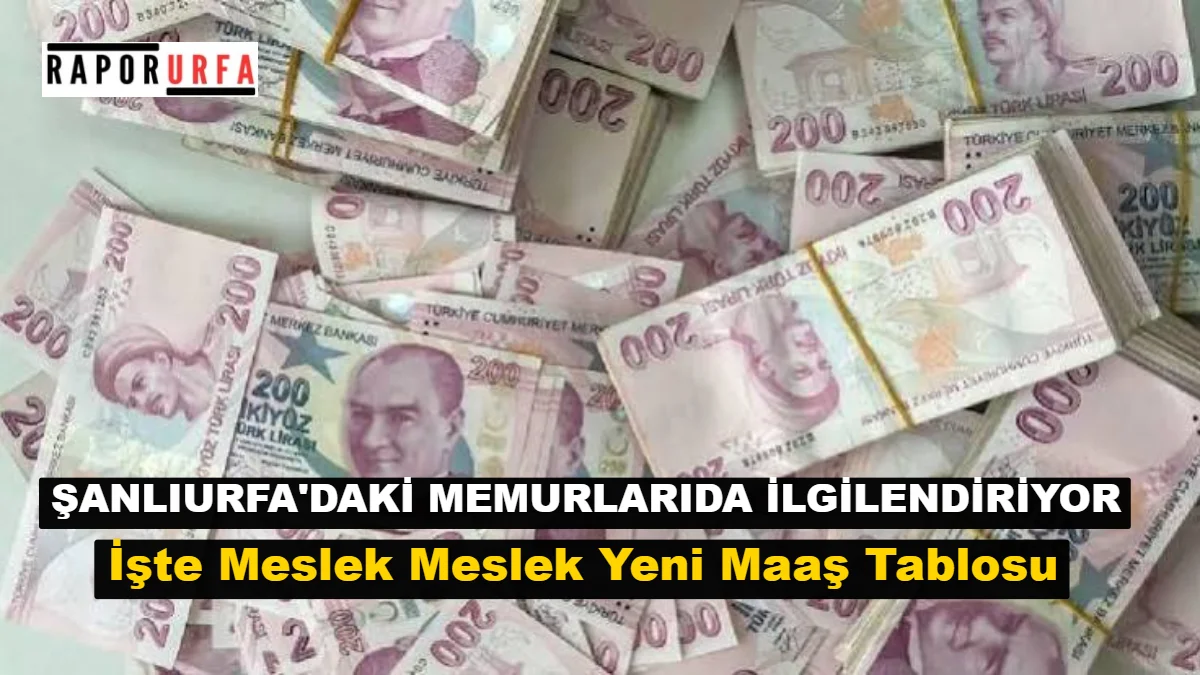 İşte Meslek Meslek Yeni Maaş Tablosu