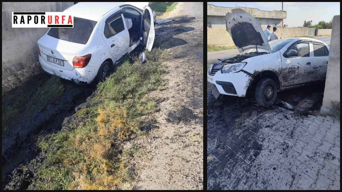 Harran'da Motosiklete Çarpmamak İçin Manevra Yapan Sürücü Kaza Yaptı