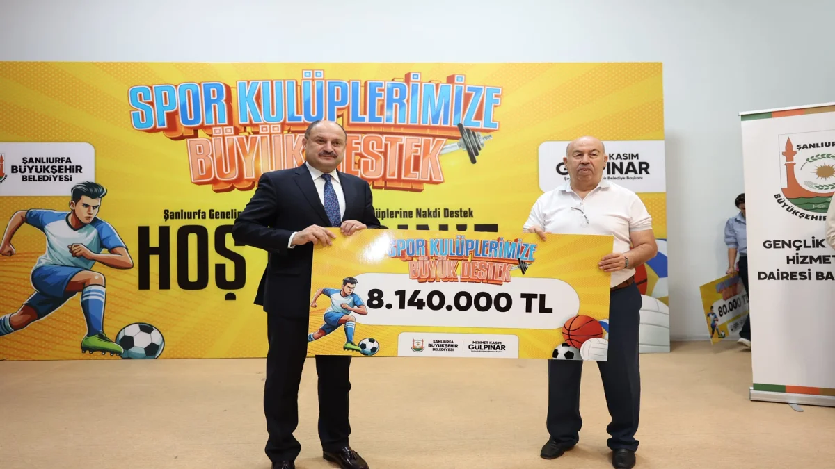 Şanlıurfa’da Amatör Spor Kulüplerine 8.1 Milyon TL Destek