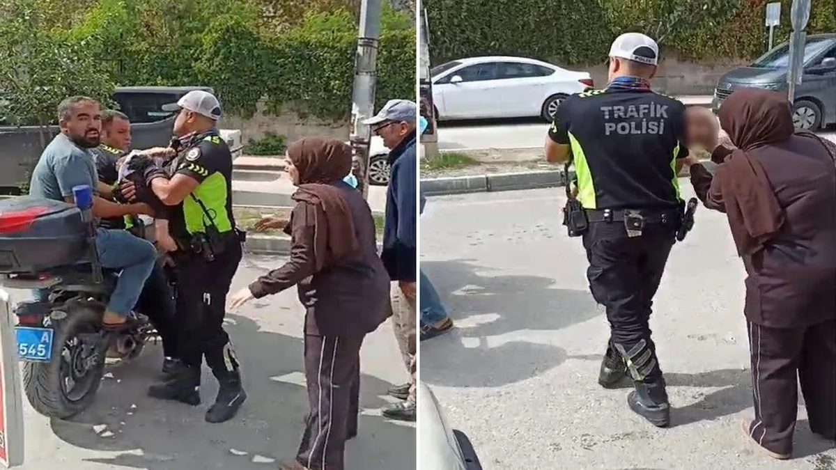 Bilinci kapanan bebeği polis motosikletle hastaneye yetiştirdi