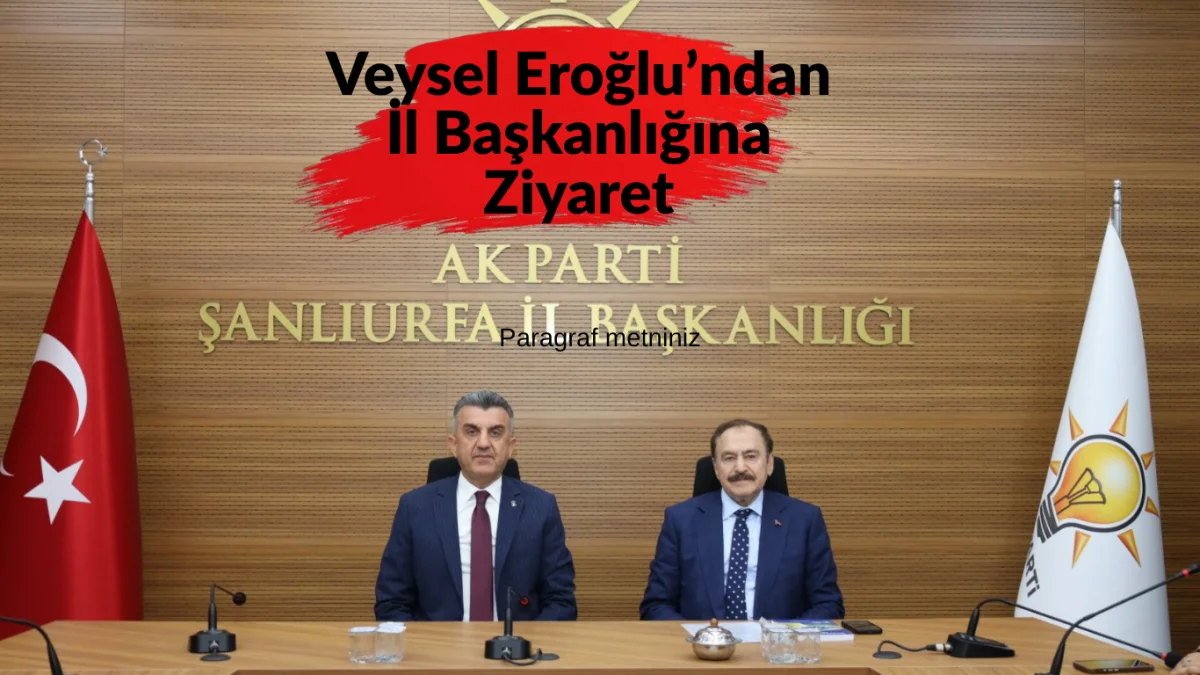 Veysel Eroğlu’ndan İl Başkanlığına Ziyaret