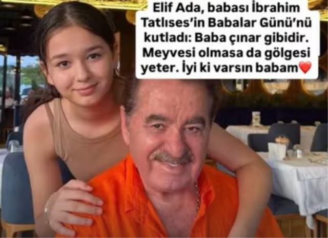 URFALI SANATÇI İBRAHİM TATLISES’İN KIZI ELİF ADA’DAN OLAY PAYLAŞIM: "MEYVESİ OLMASA DA GÖLGESİ YETER"