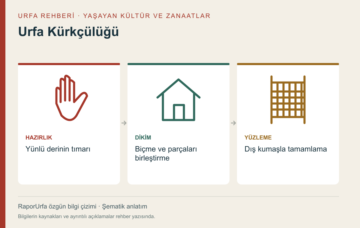 Urfa Kürkçülüğü — kaynaklı şematik bilgi görseli